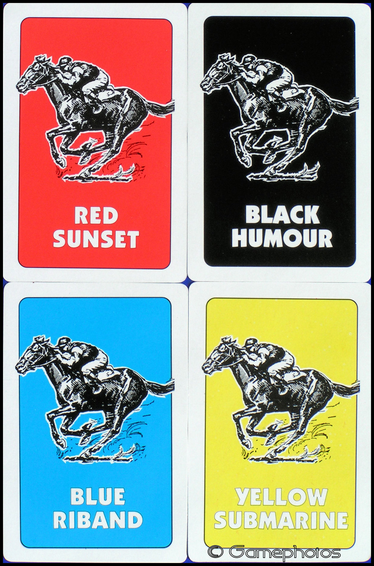 And They're Off - Four Horse Cards