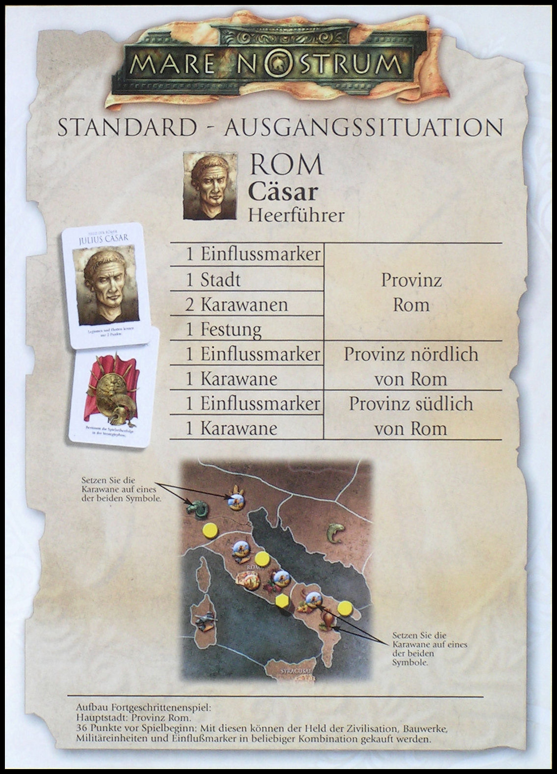 Mare Nostrum - Rome Setup Card (German)