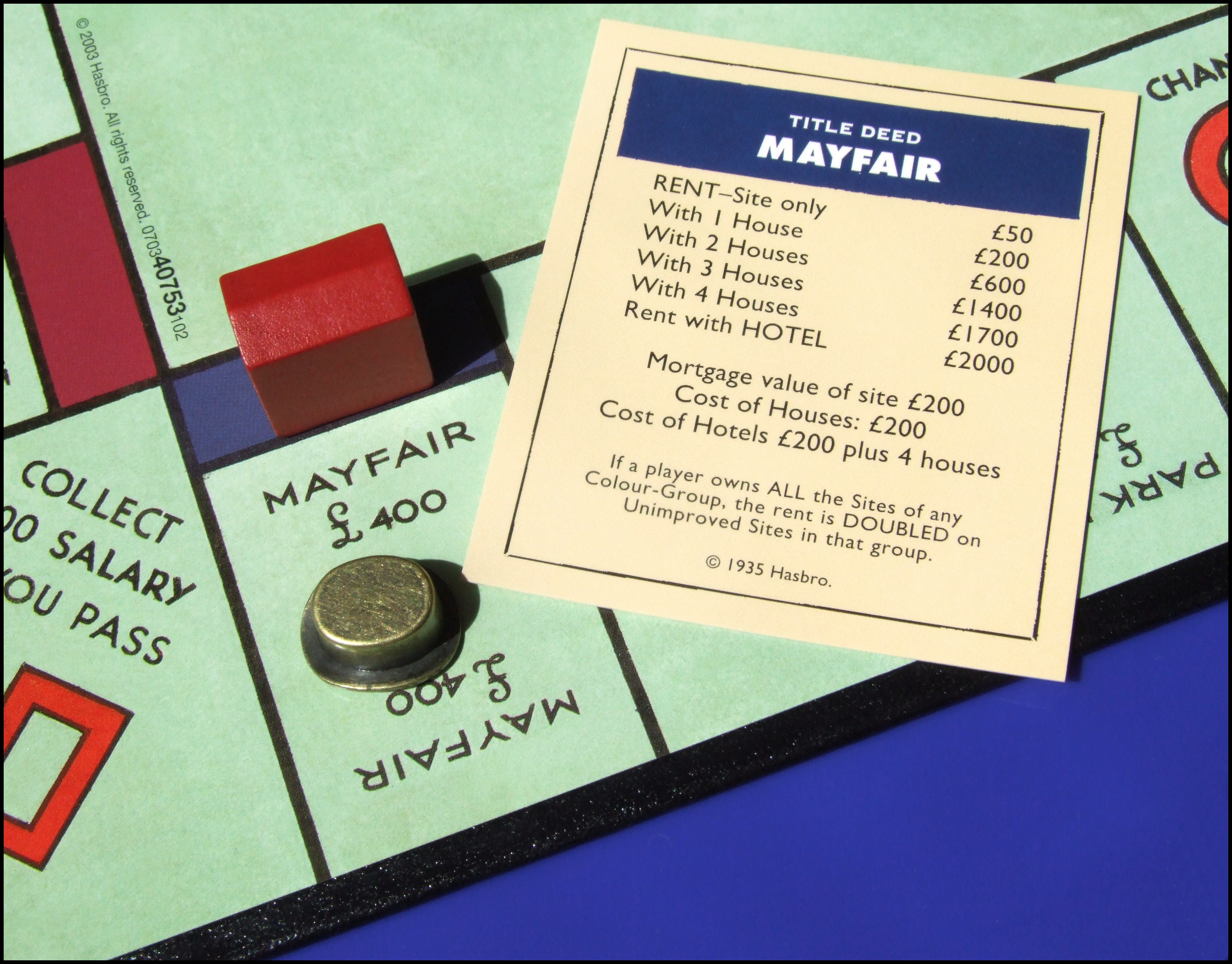 Monopoly - High Cost Of Landing On Mayfair