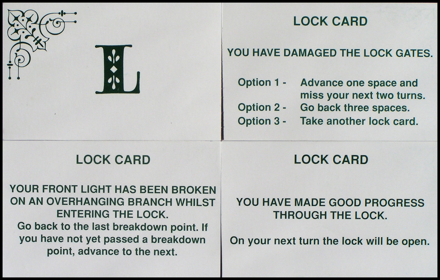 Narrowboat - Lock Cards