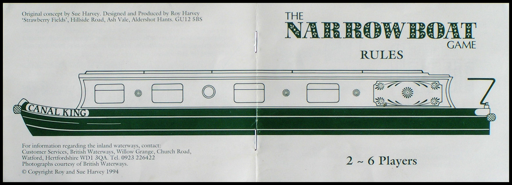 Narrowboat - Rulebook, Front And Back