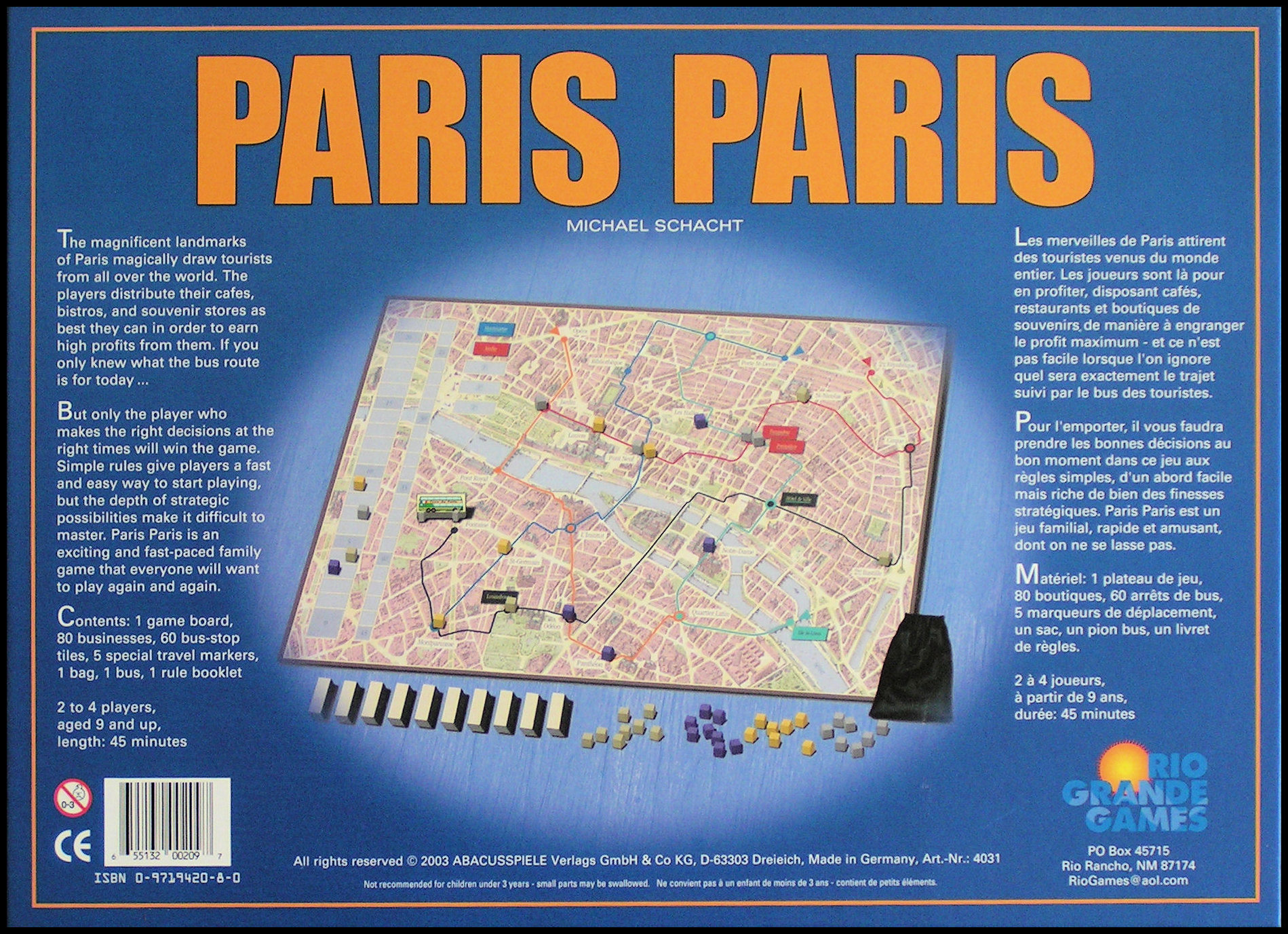 Paris Paris - Box Back