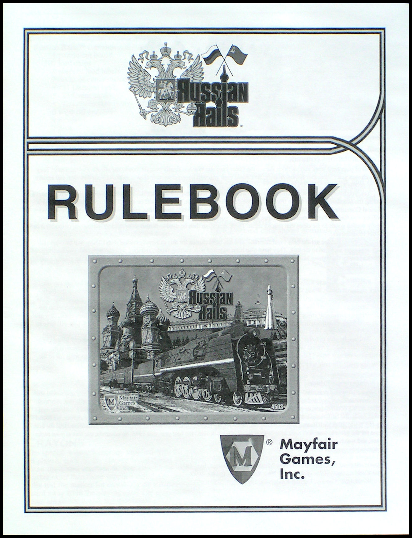 Russian Rails - Rulebook Front