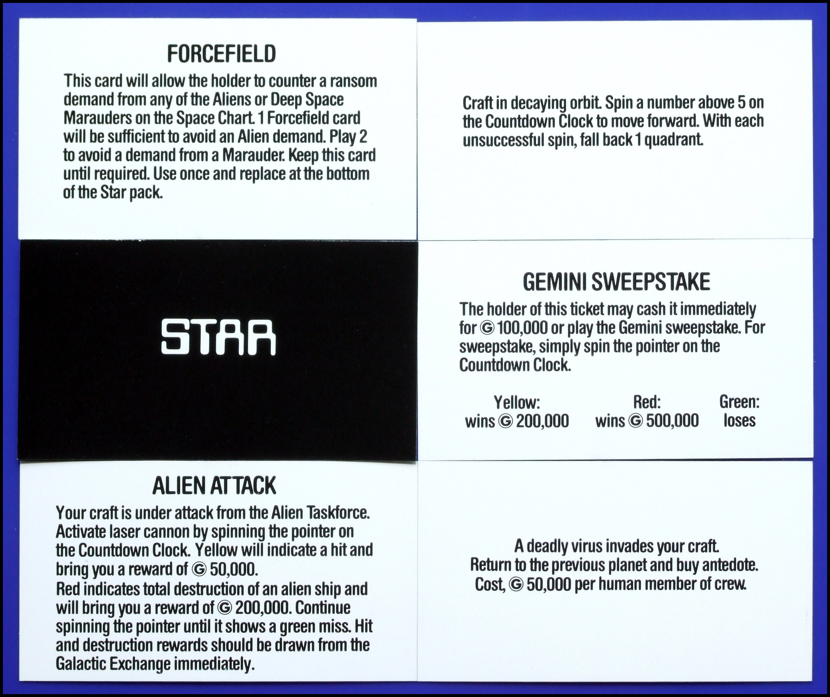 Space Voyage - Star Cards