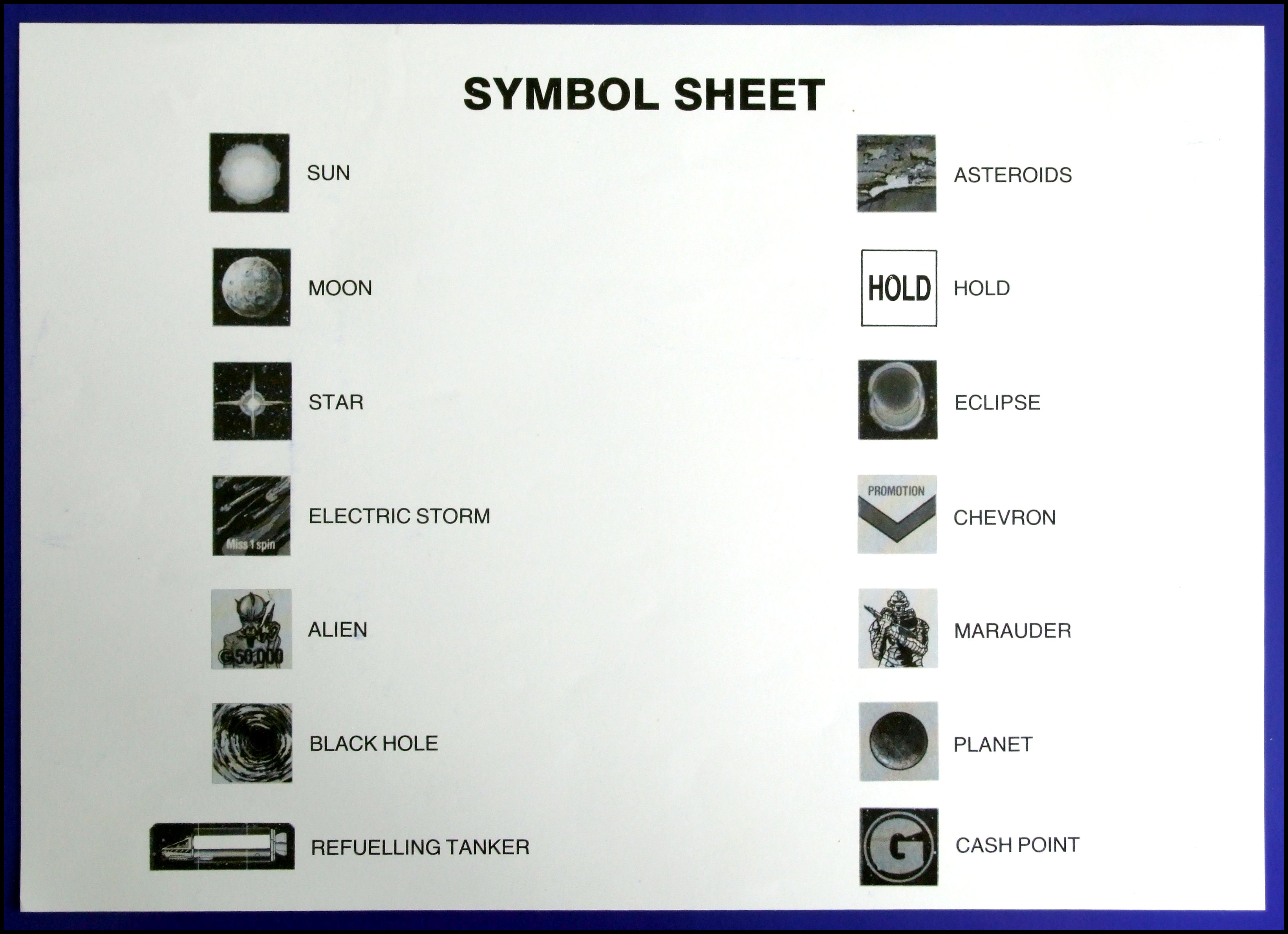 Space Voyage - Symbol Sheet