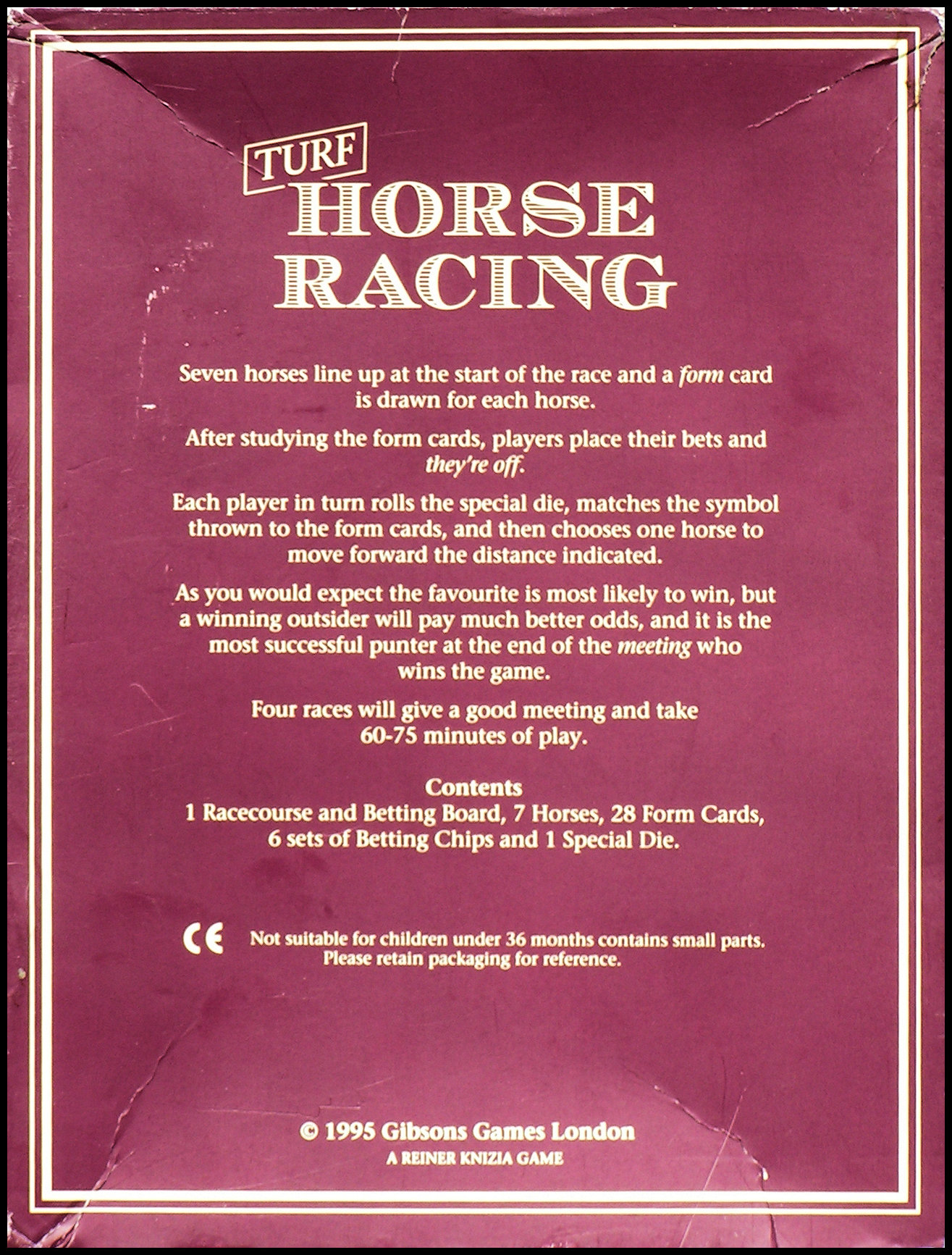 Turf Horse Racing - Box Back