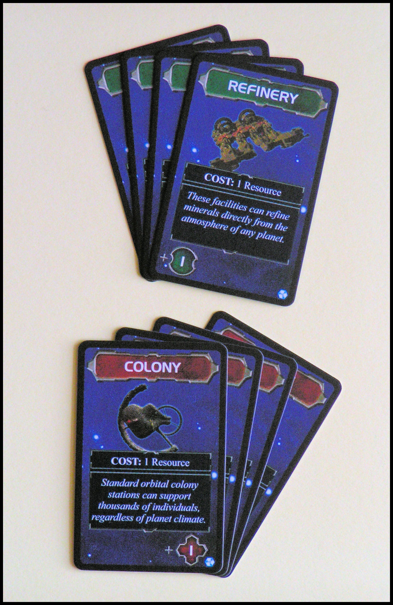 Twilight Imperium 3 Shattered Empire - Refinery And Colony Cards