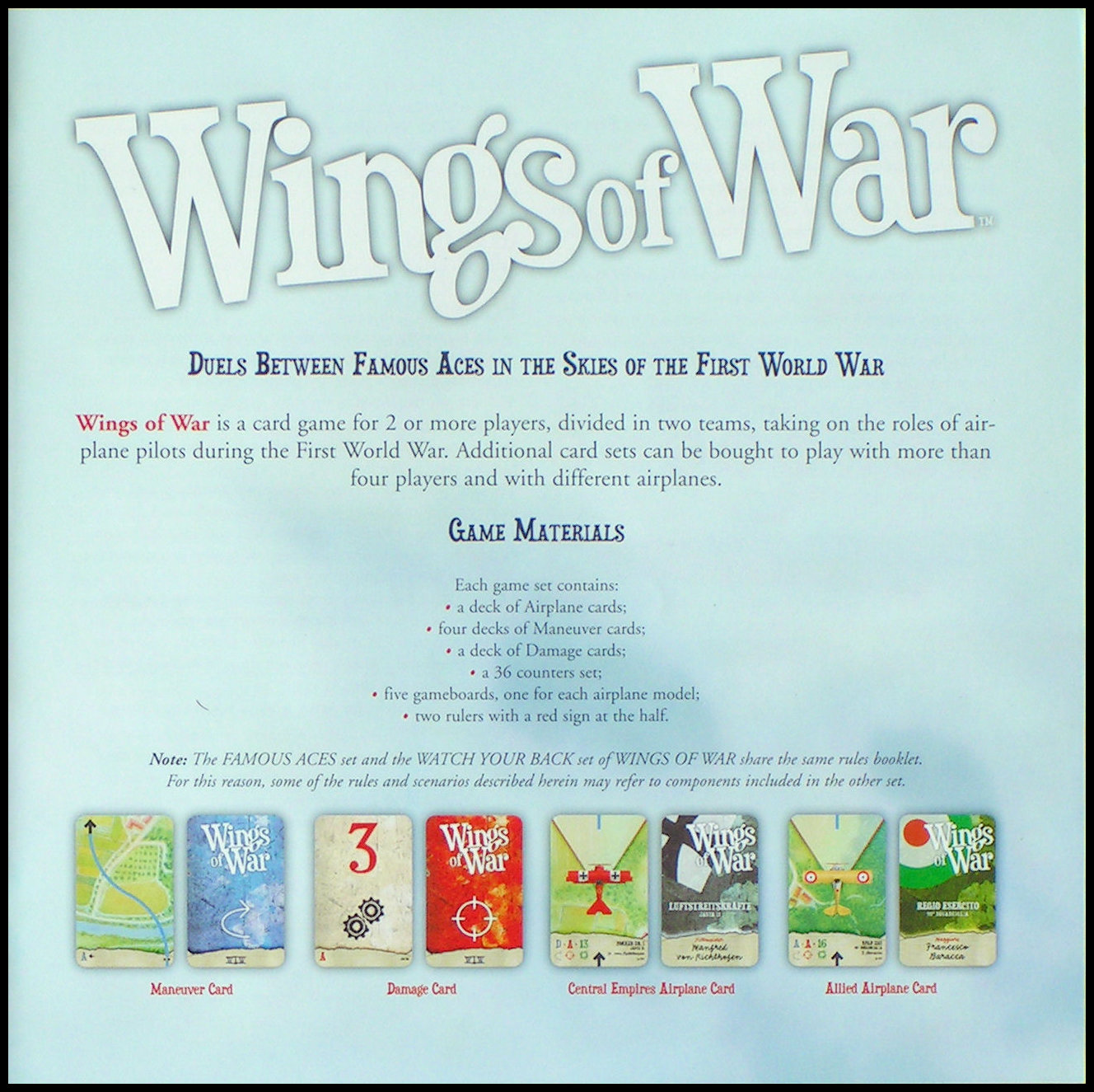 Wings Of War - Rulebook Cover