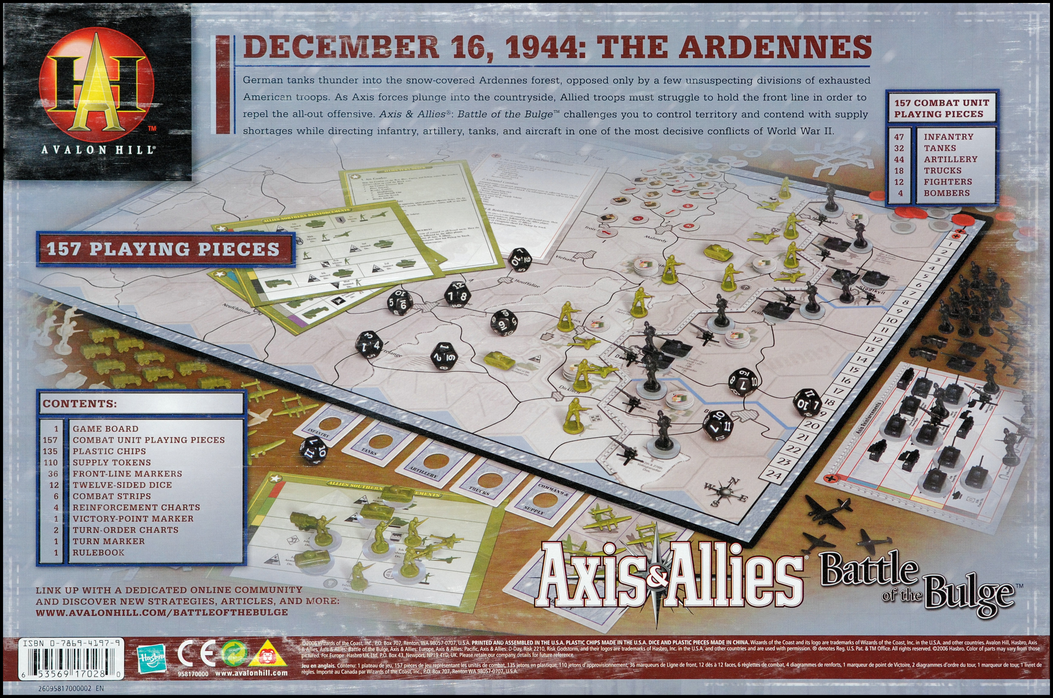Axis & Allies: Battle Of The Bulge - Box Back