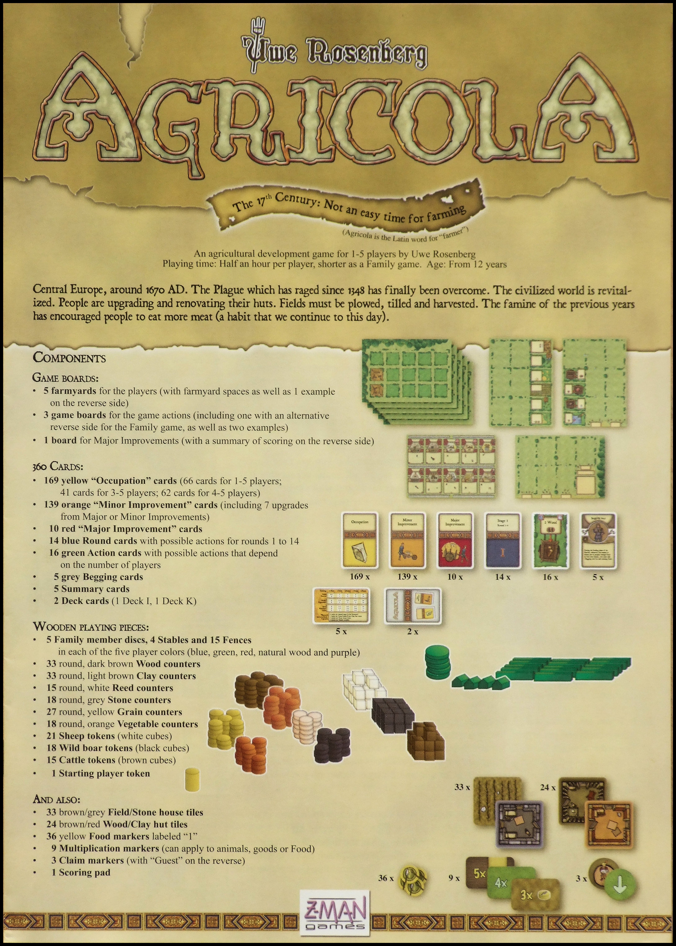 Agricola - Contents Page (Z-Man Games Edition)
