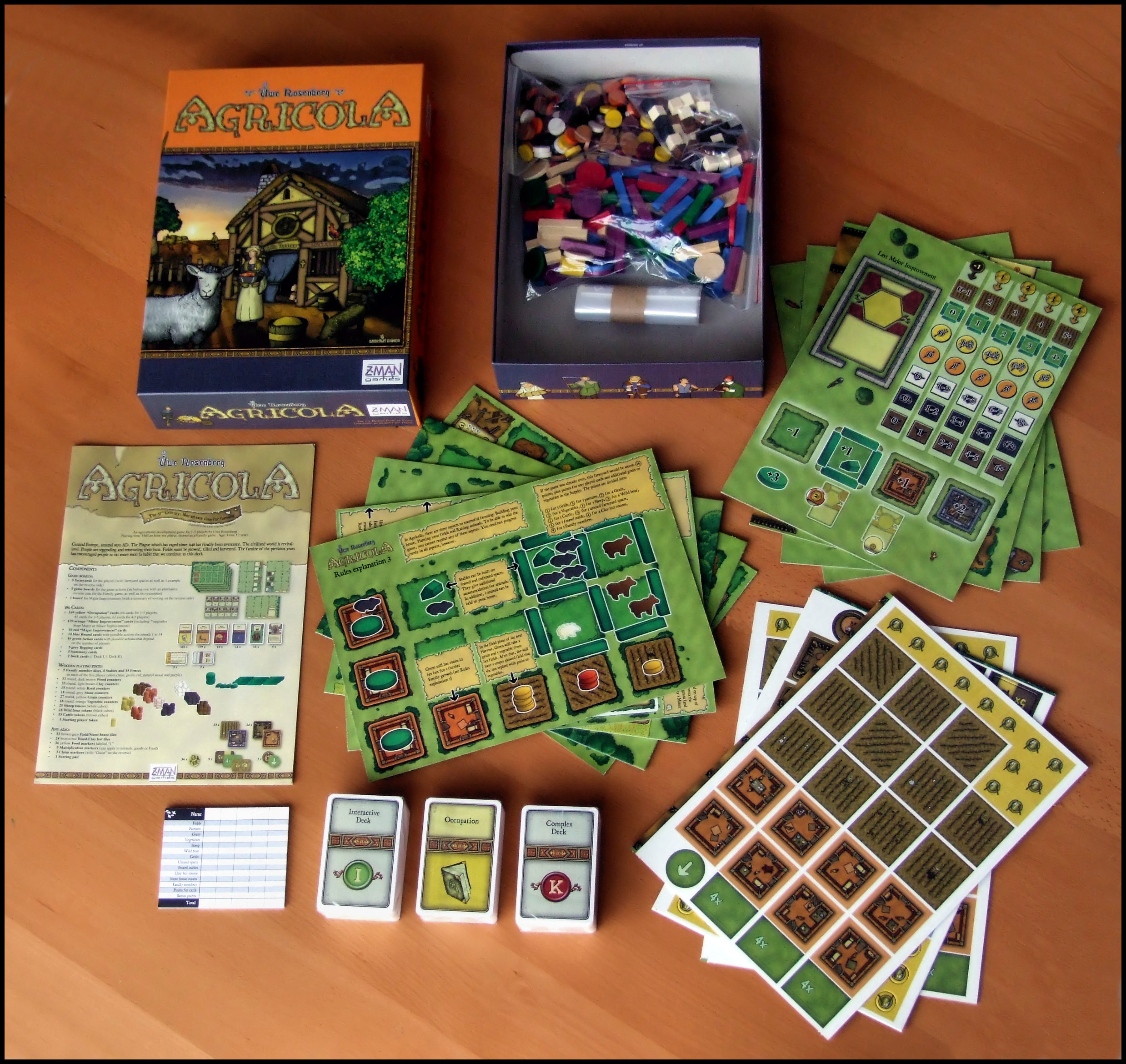 Agricola - Game Contents (Z-Man Games Edition)