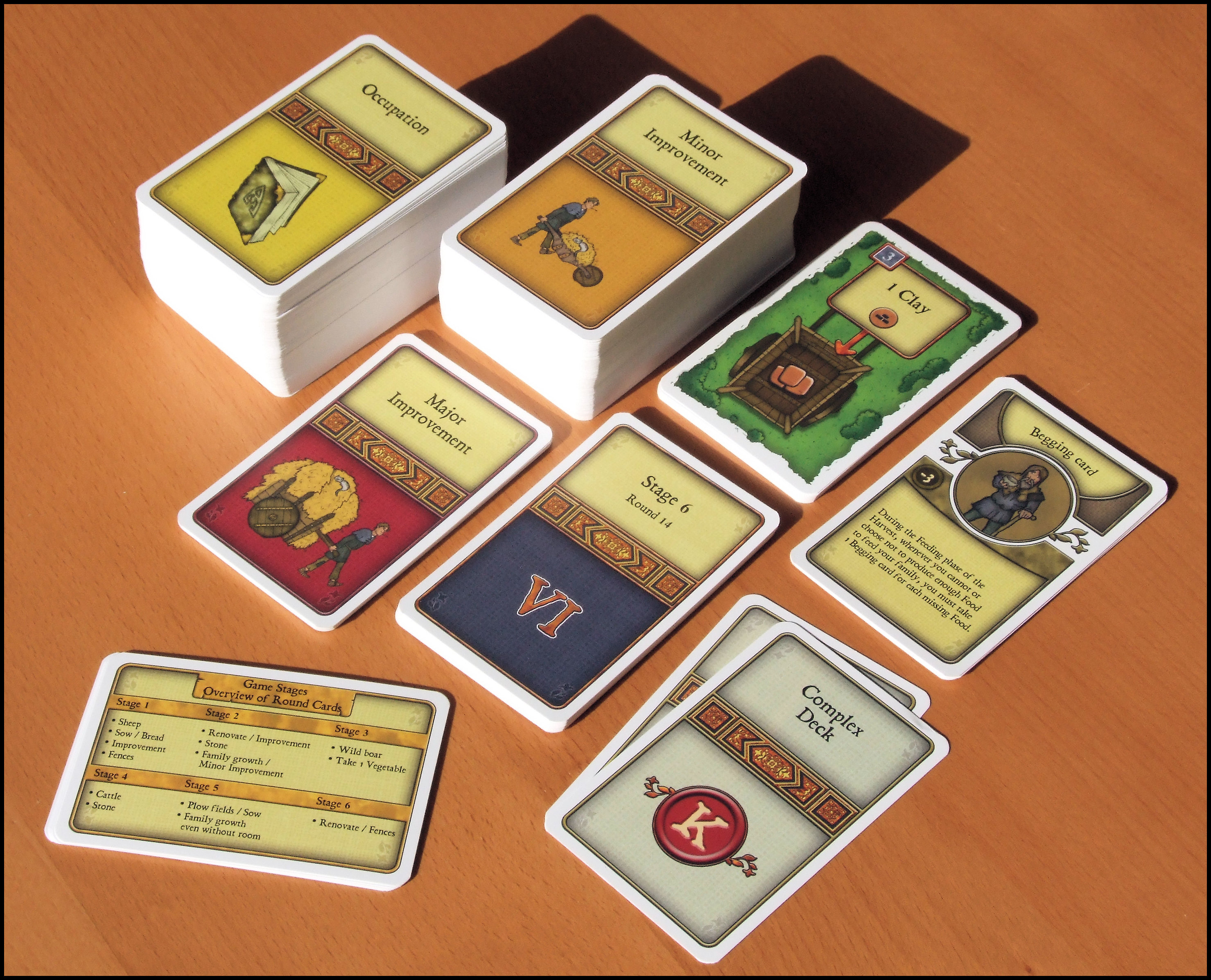 Agricola - Eight Different Card Types (Z-Man Games Edition)
