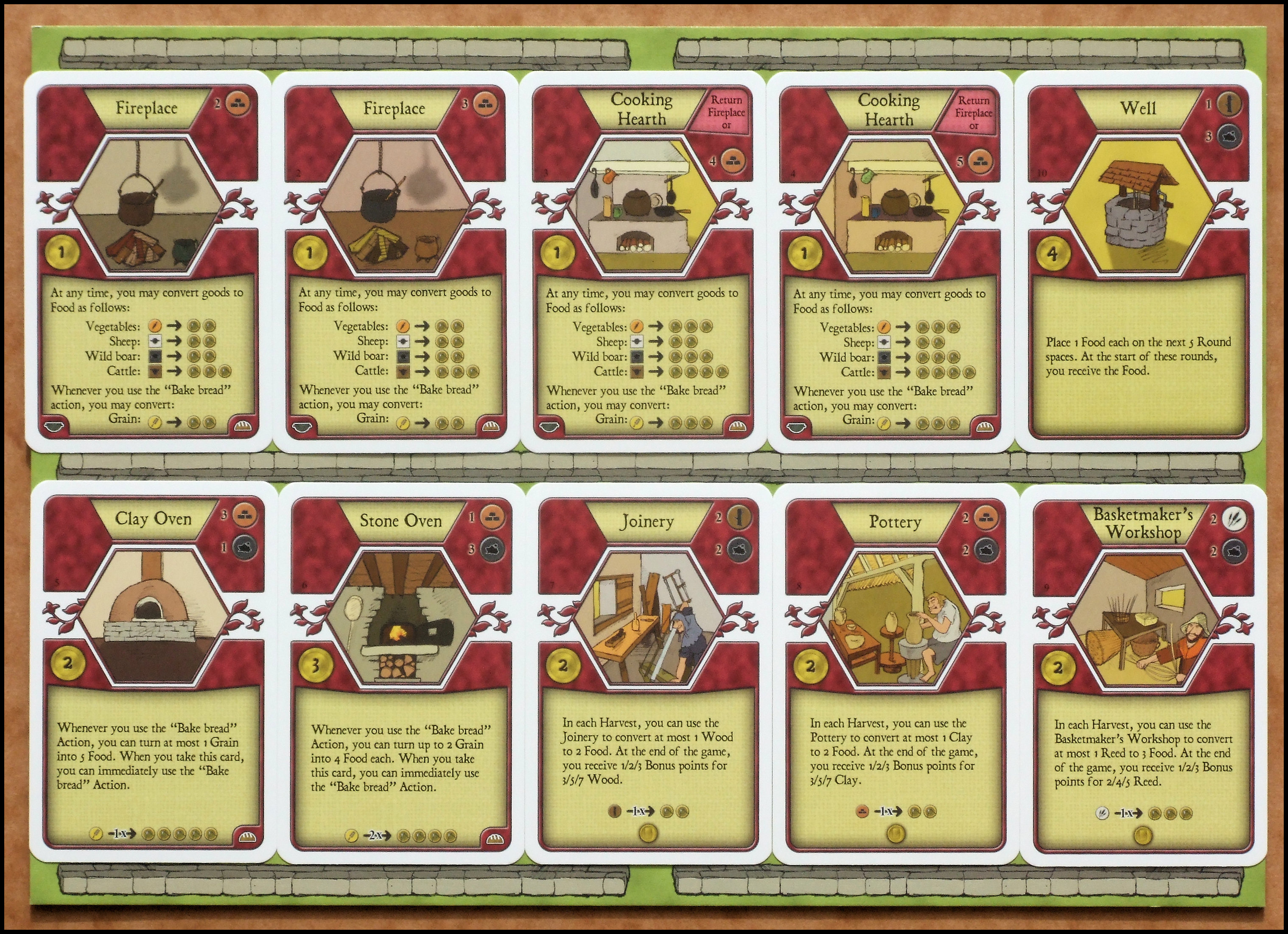 Agricola - Major Improvements Board Ready To Play