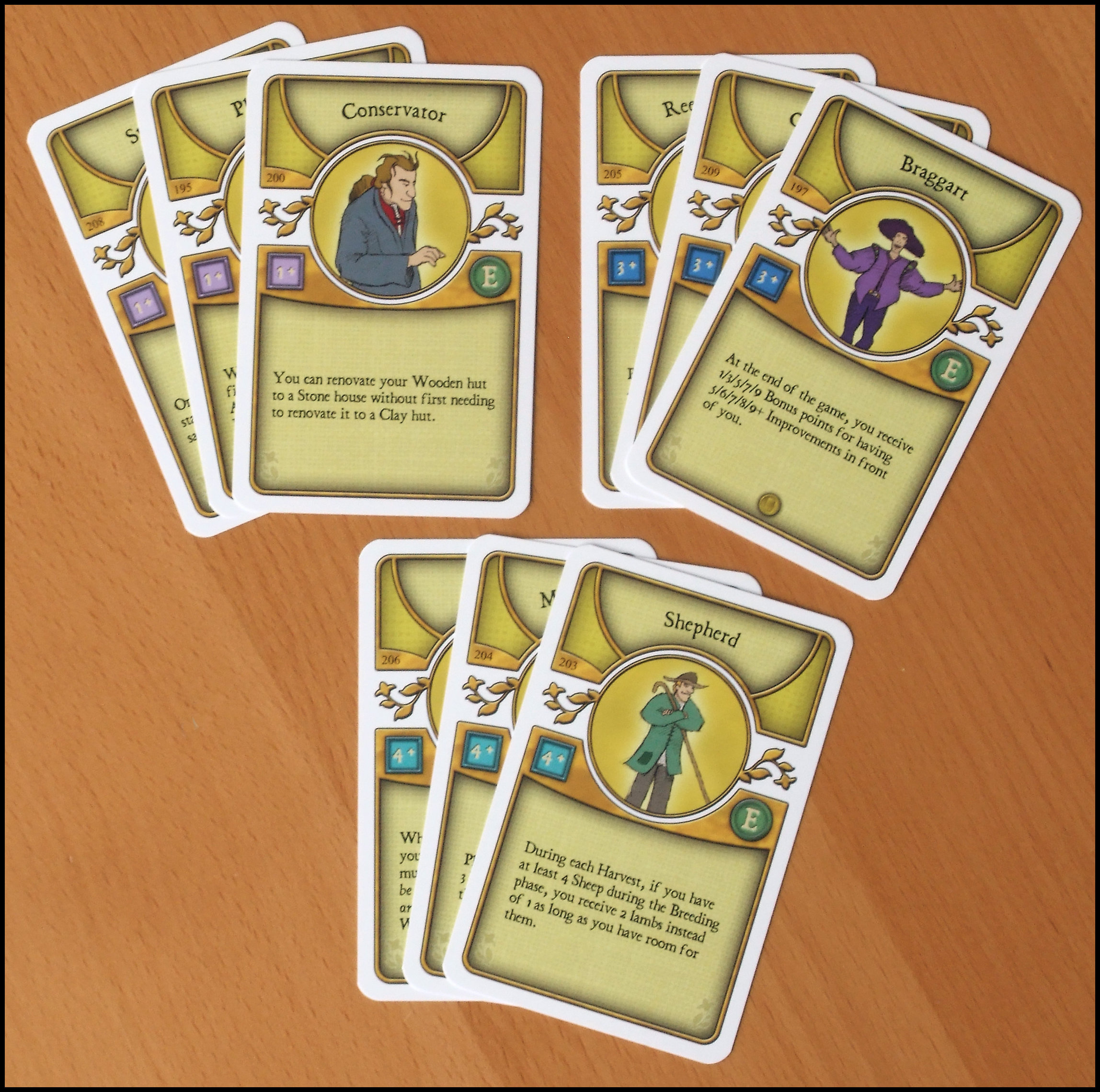 Agricola - Sample Occupations 1, 3 And 5 Player Decks (Z-Man Games Edition)