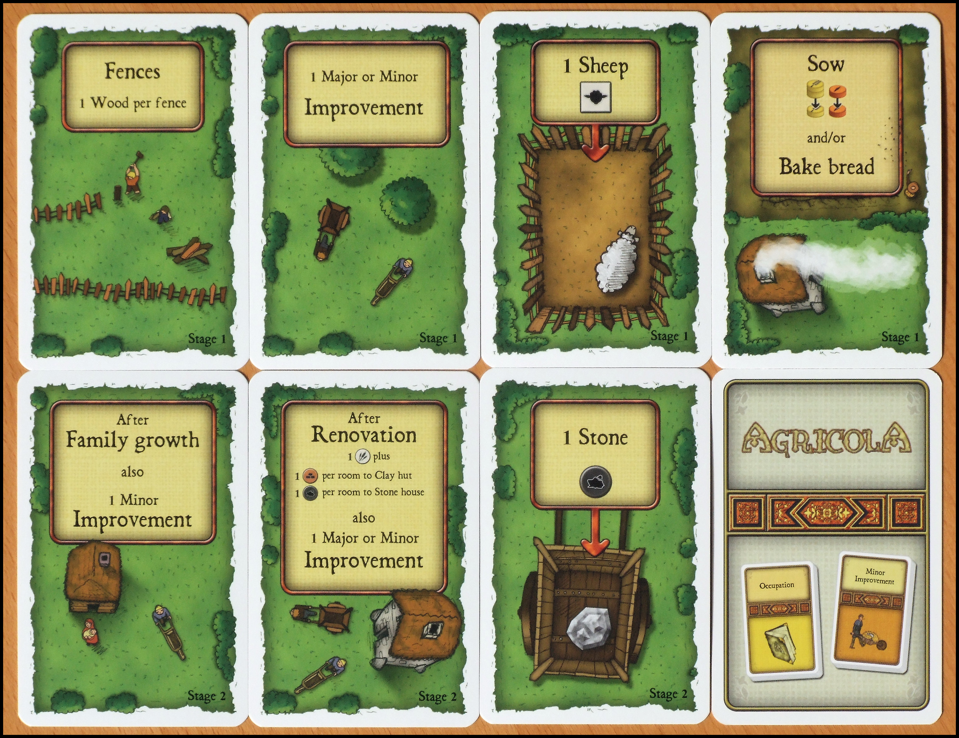 Agricola - Stages 1 And 2 Cards (Z-Man Games Edition)