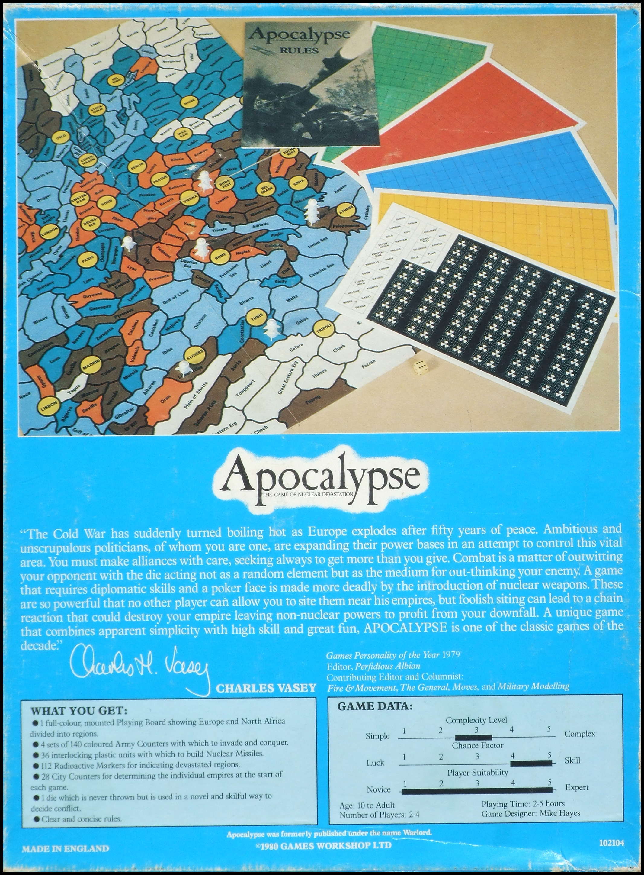 Apocalypse: The Game Of Nuclear Devastation - Box Back