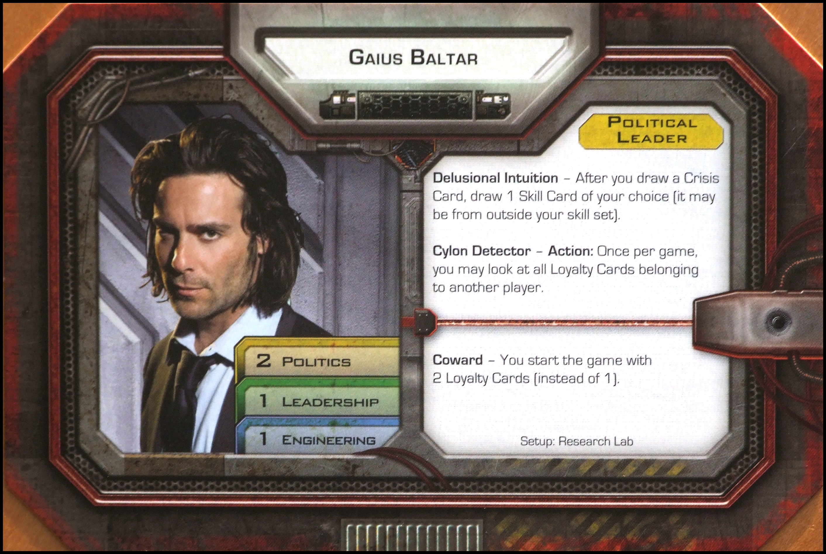 Battlestar Galactica: The Board Game - Gaius Baltar Card