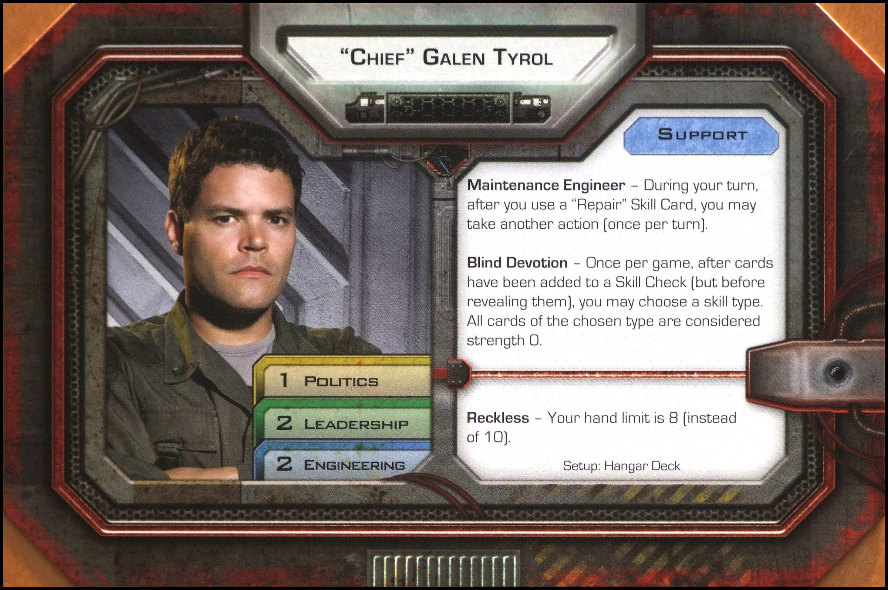 Battlestar Galactica: The Board Game - Galen Tyrol Card