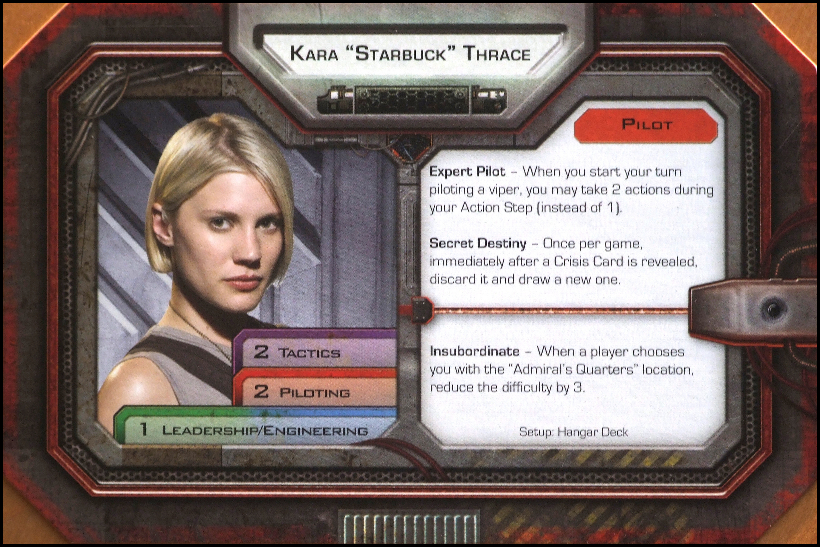 Battlestar Galactica: The Board Game - Kara Thrace Card