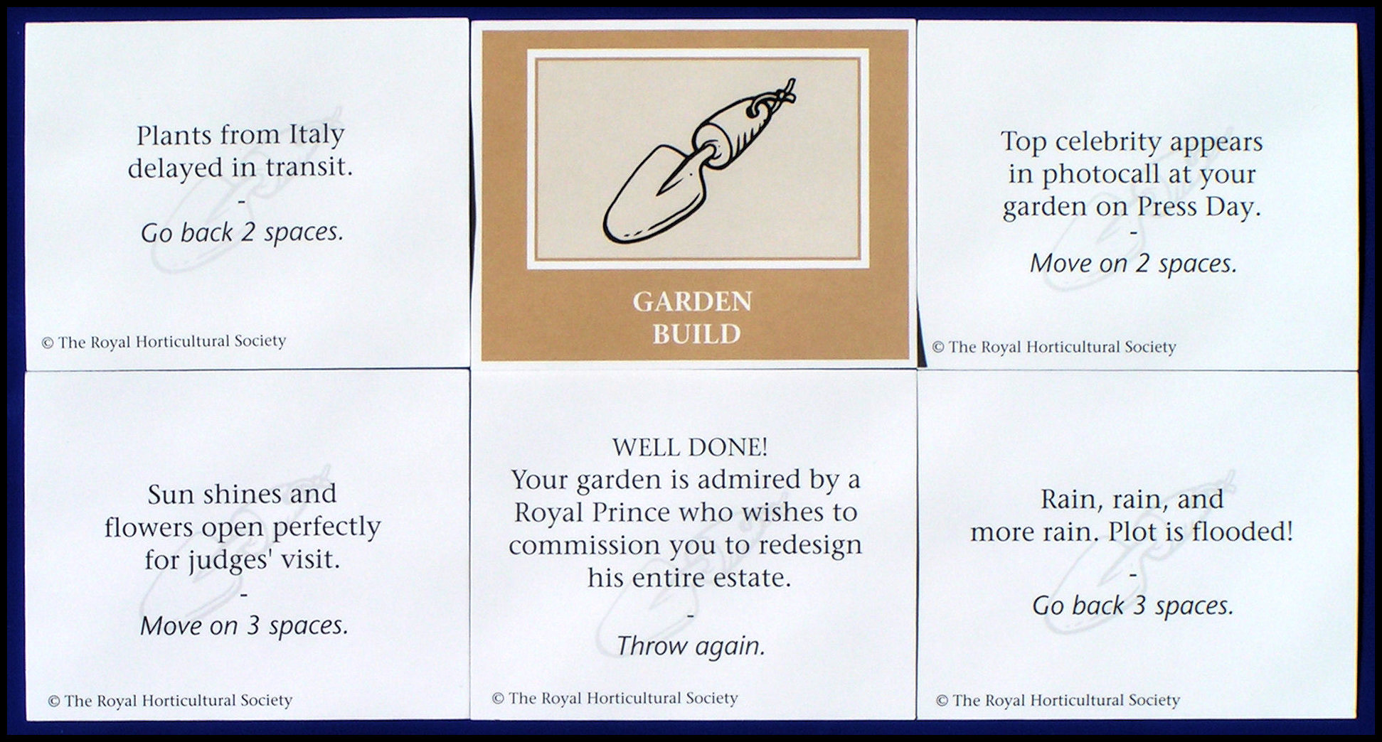 The Chelsea Flower Show Game - Building Cards