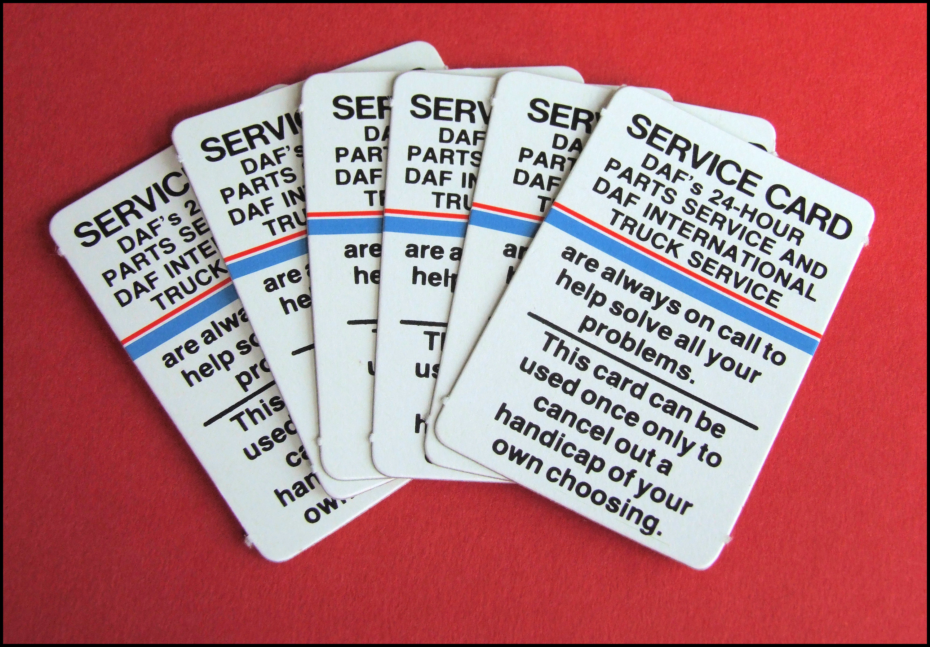 DAF Transport Game - Service Cards