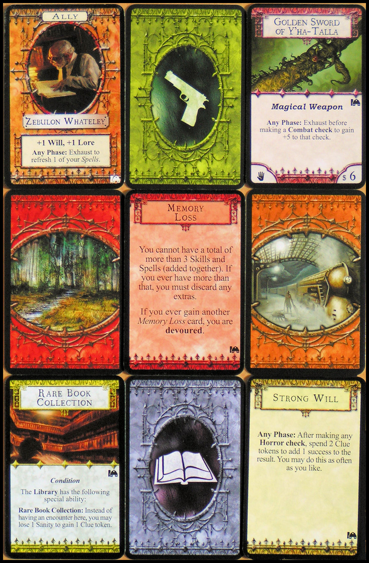 Arkham Horror: Dunwich Horror Expansion - Sample Cards