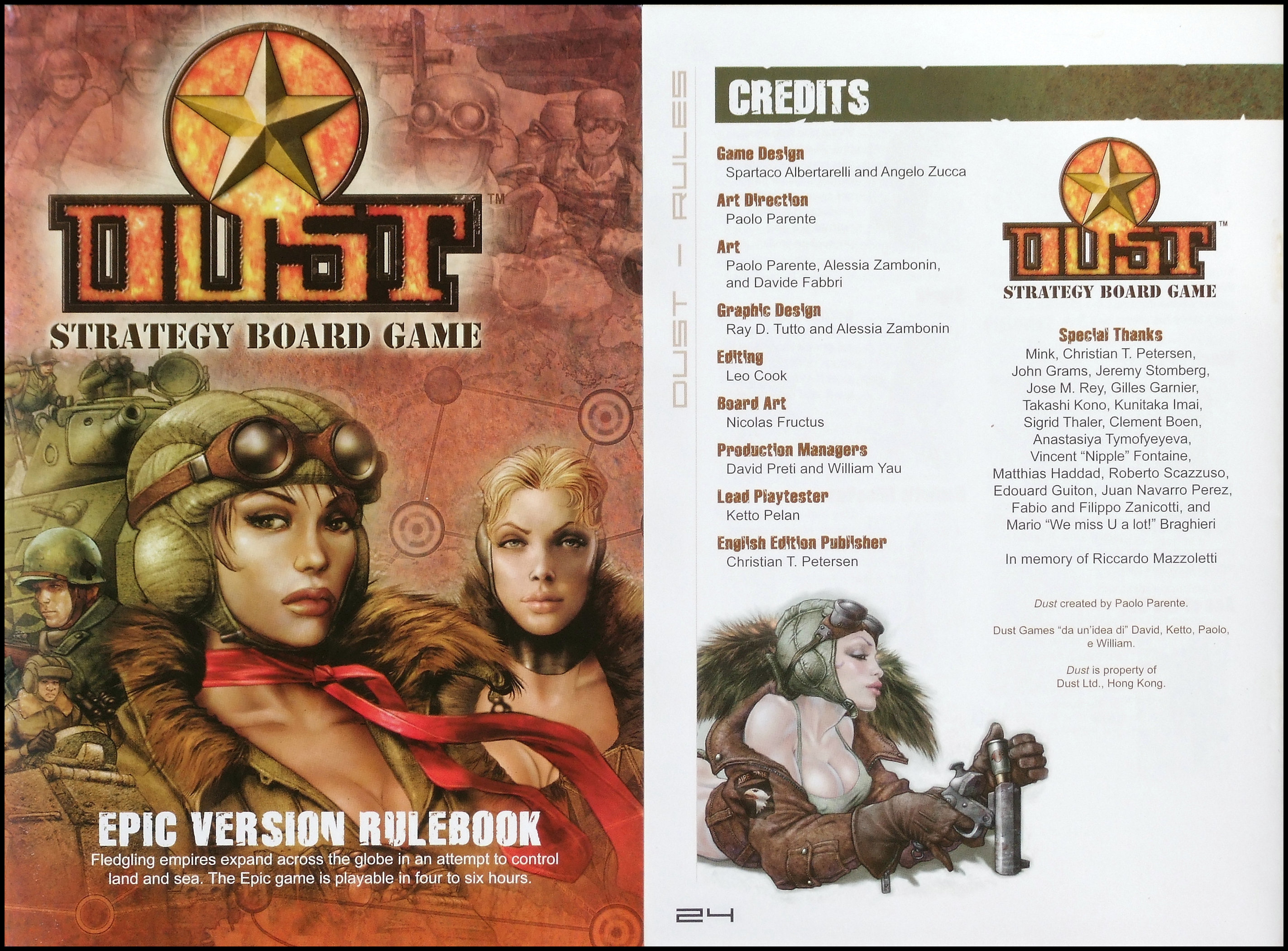 Dust - Epic Version Rulebook Covers