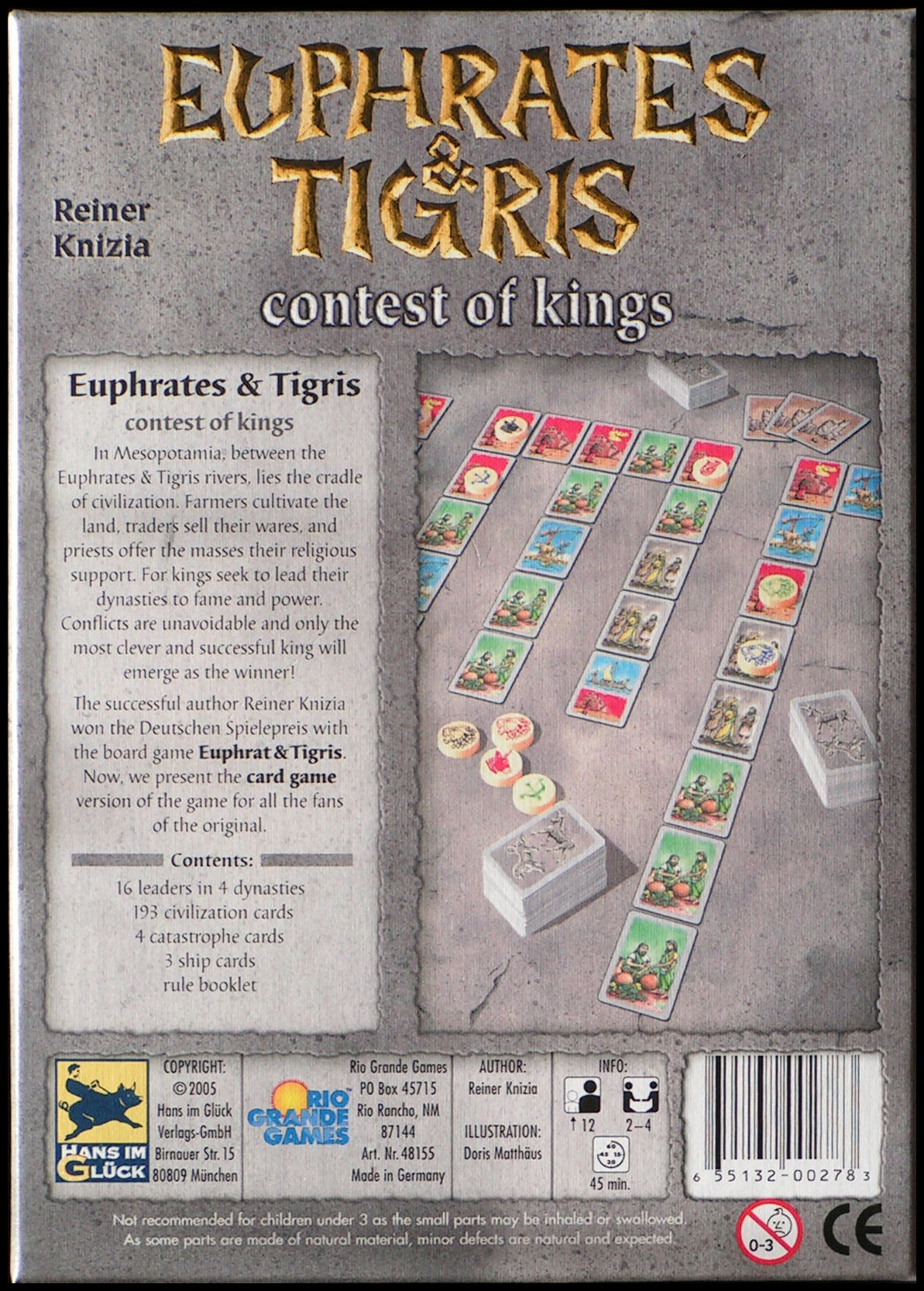 Euphrates & Tigris: Contest Of Kings - Box Back