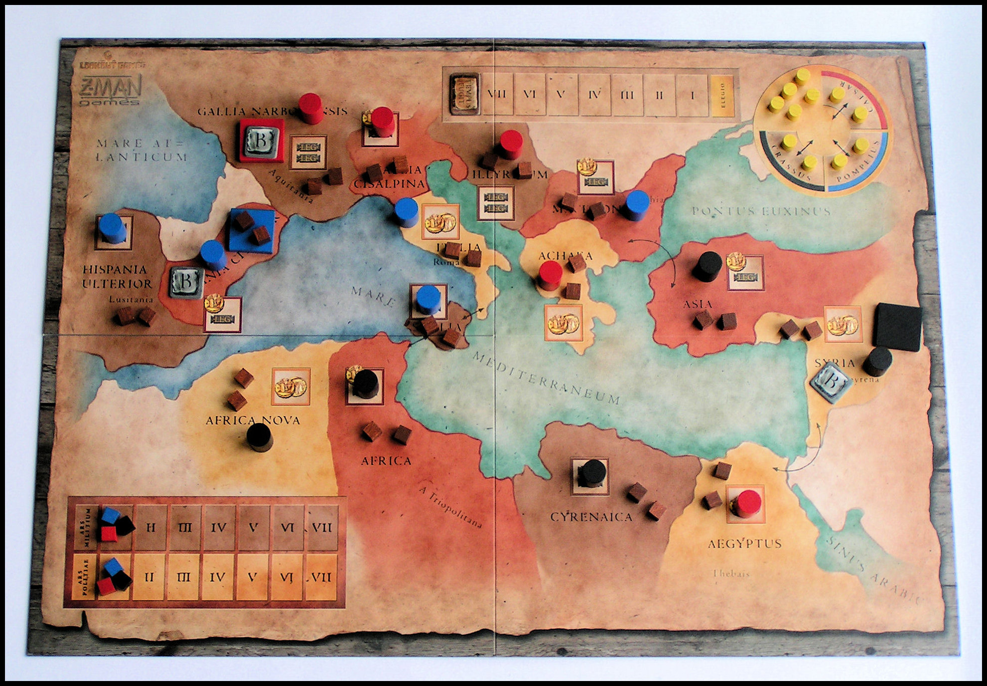 The End Of The Triumvirate - Game Board Setup