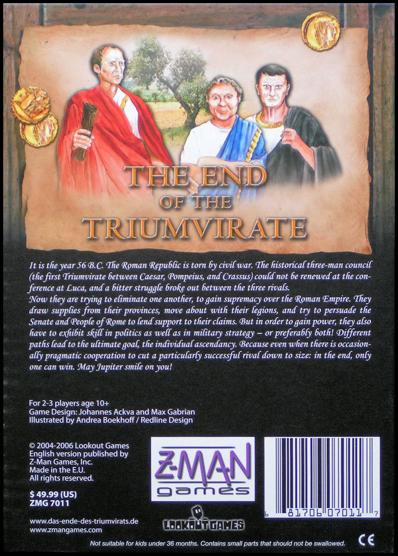 The End Of The Triumvirate - Box Back