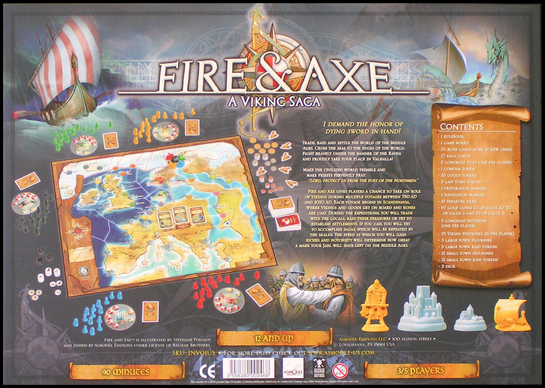 Fire & Axe: A Viking Saga - Box Back