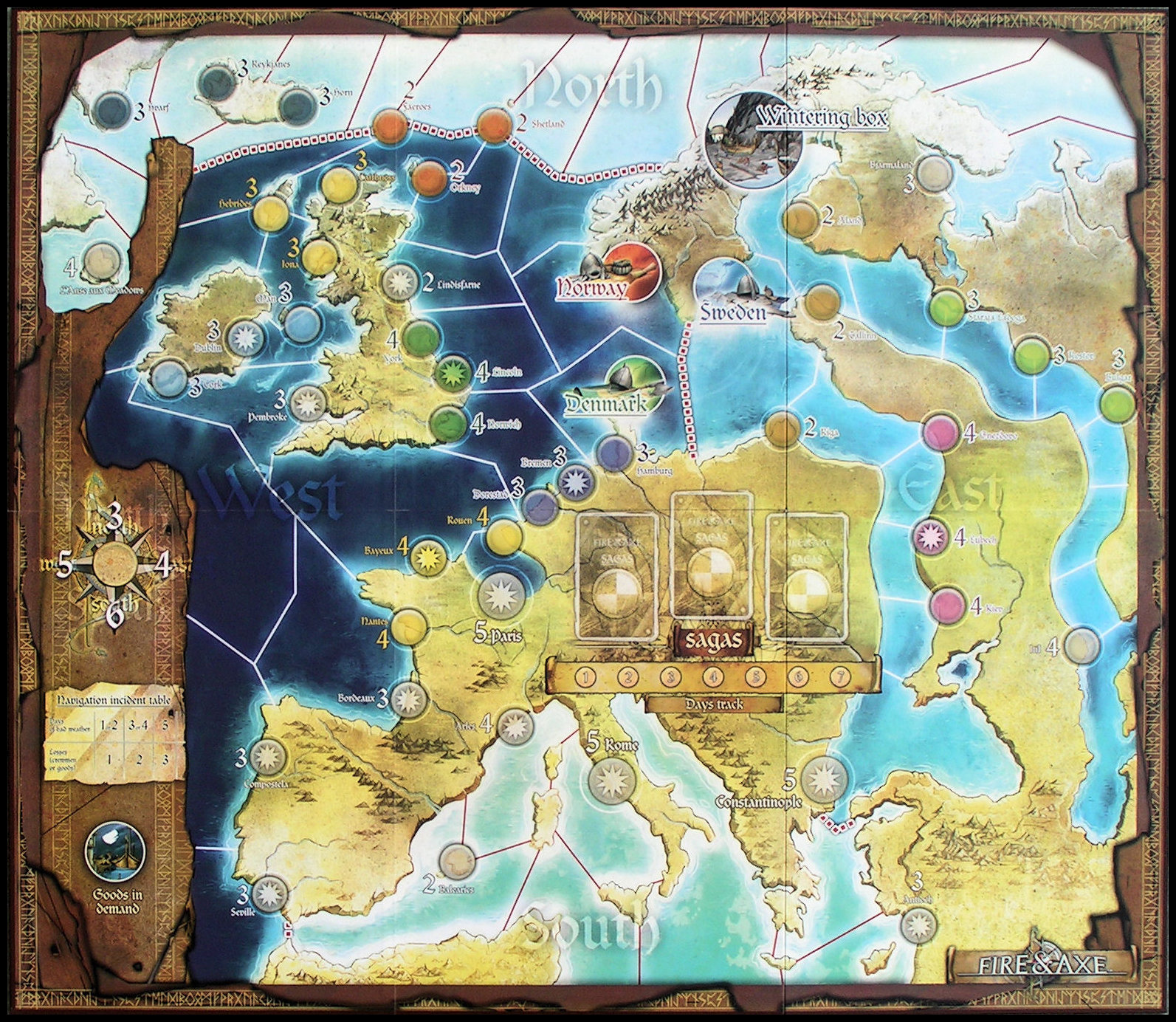 Fire & Axe: A Viking Saga - Game Board