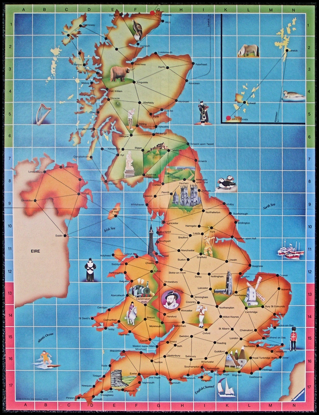 Journey Through Britain - Game Board