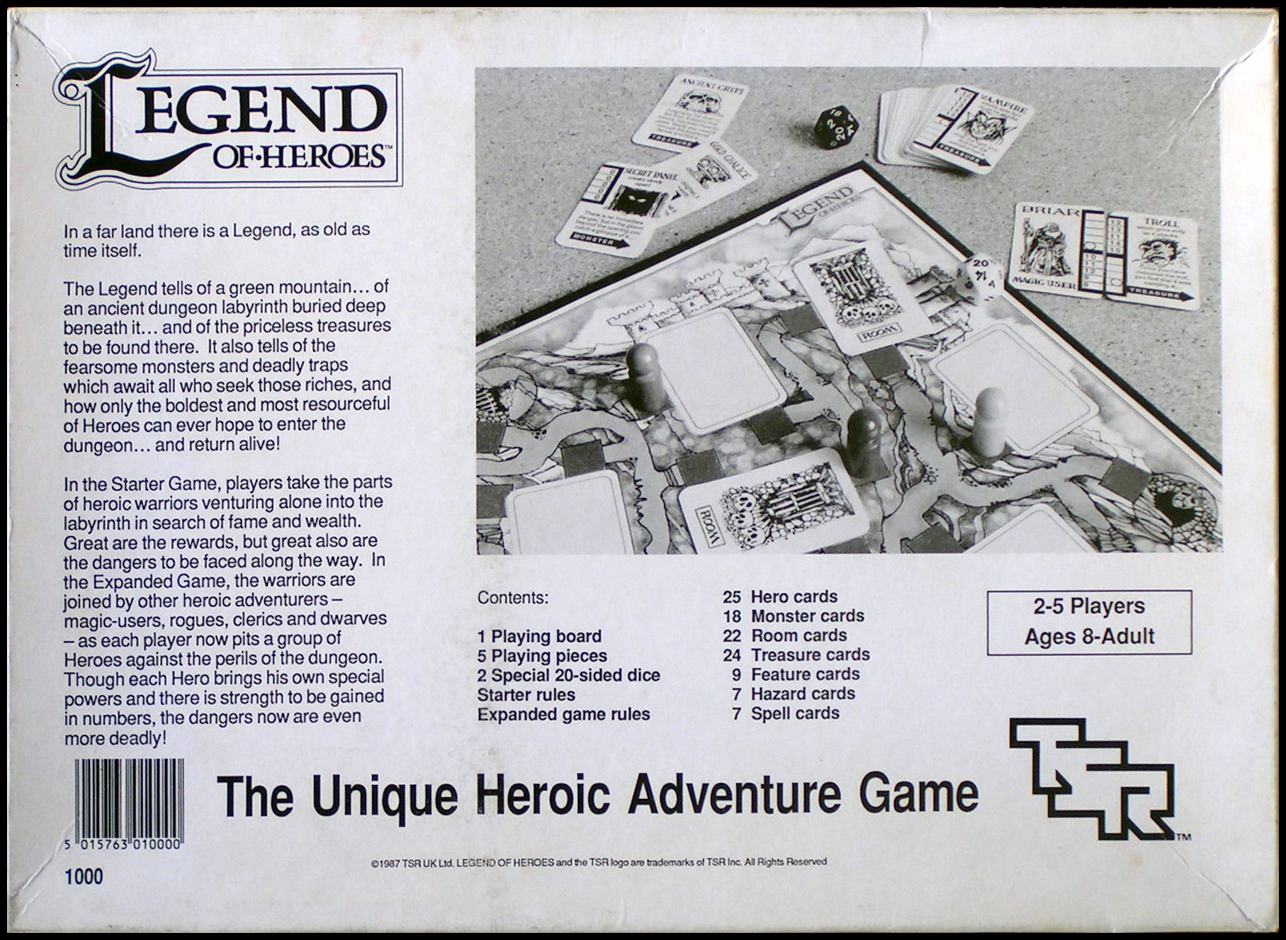 Legend Of Heroes - Box Back