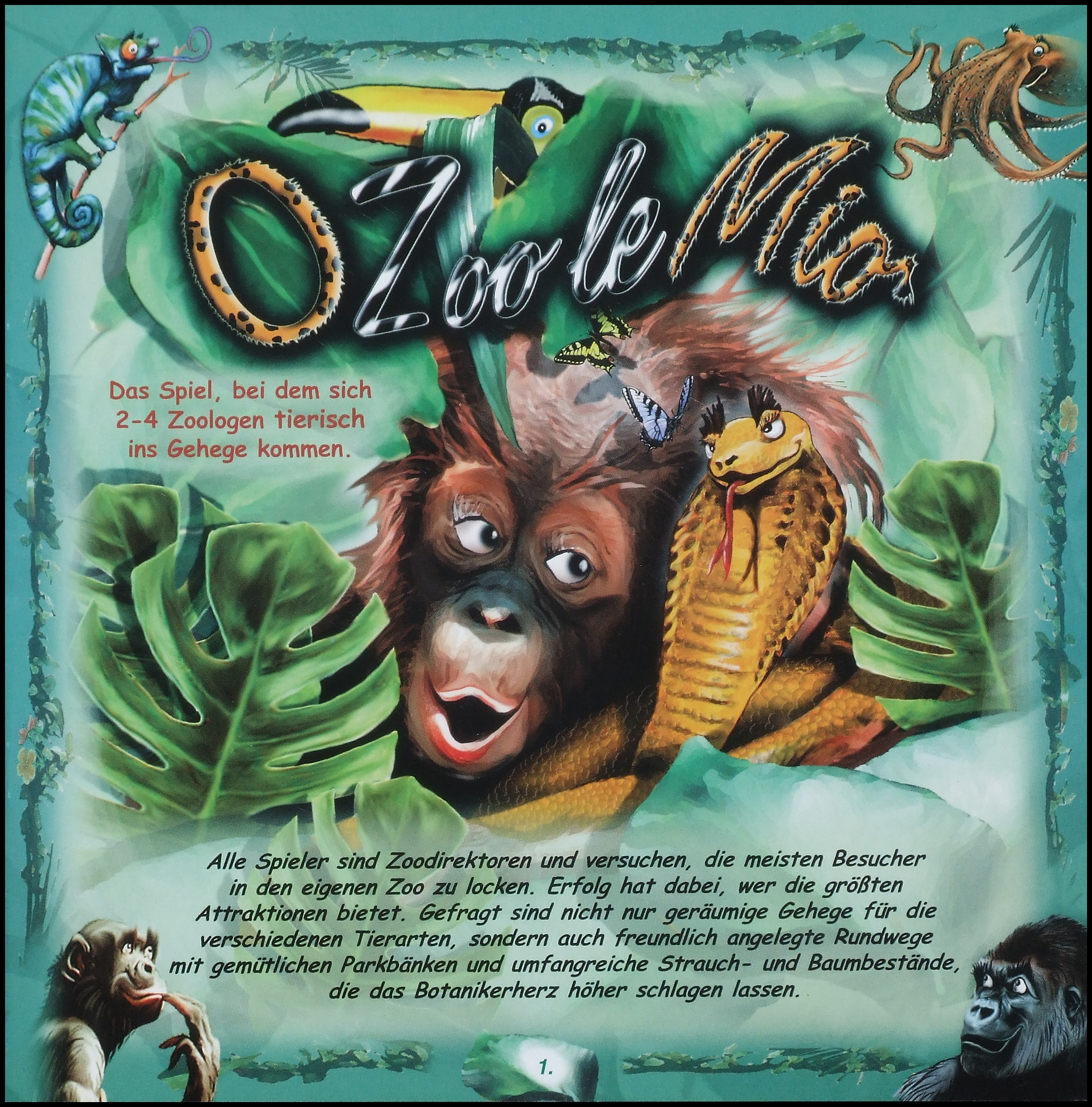 O Zoo Le Mio - Rulebook Cover, German