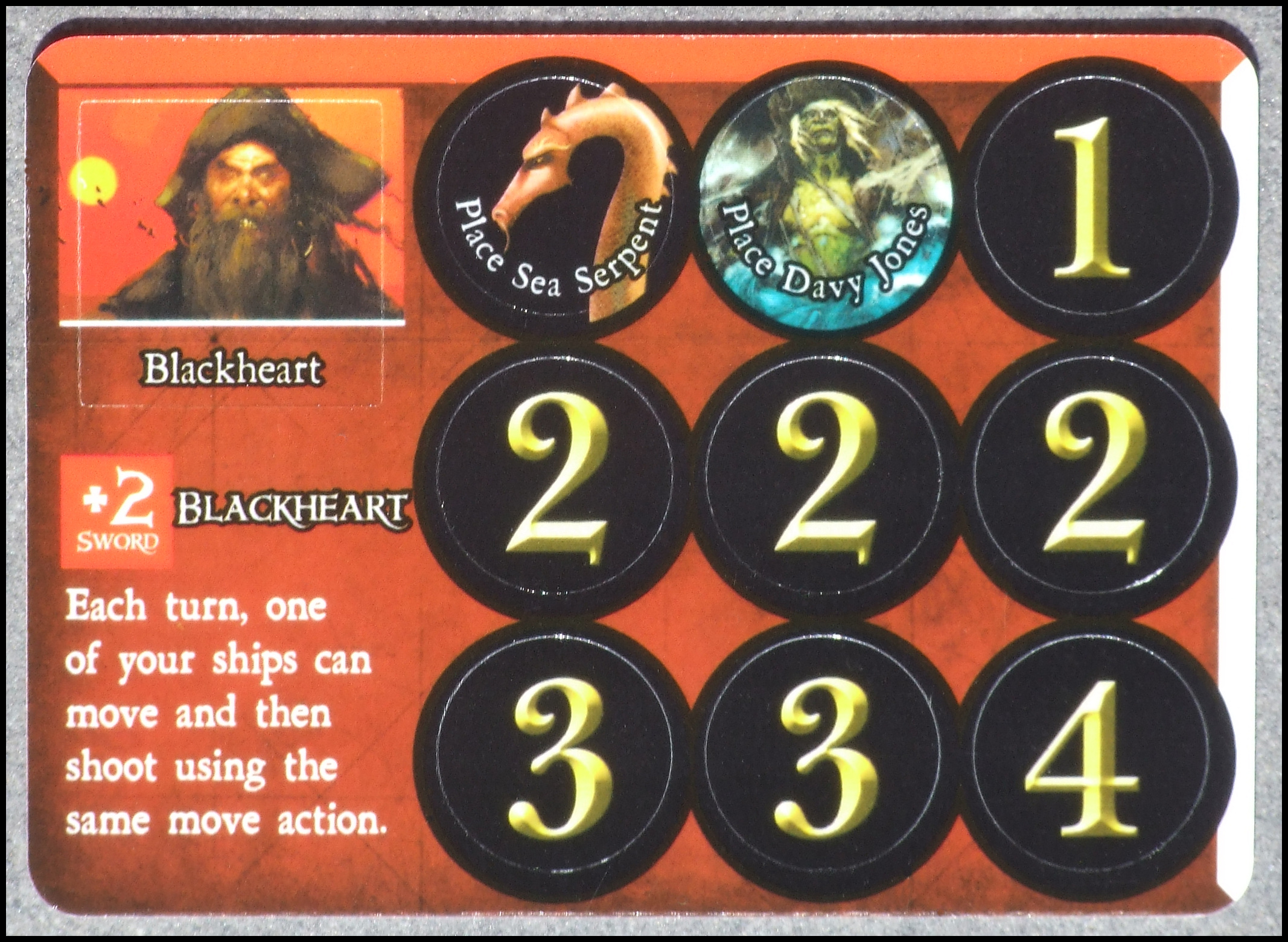 Pirates Quest For Davy Jones' Gold Board Game - Blackheart Pirate Card Back
