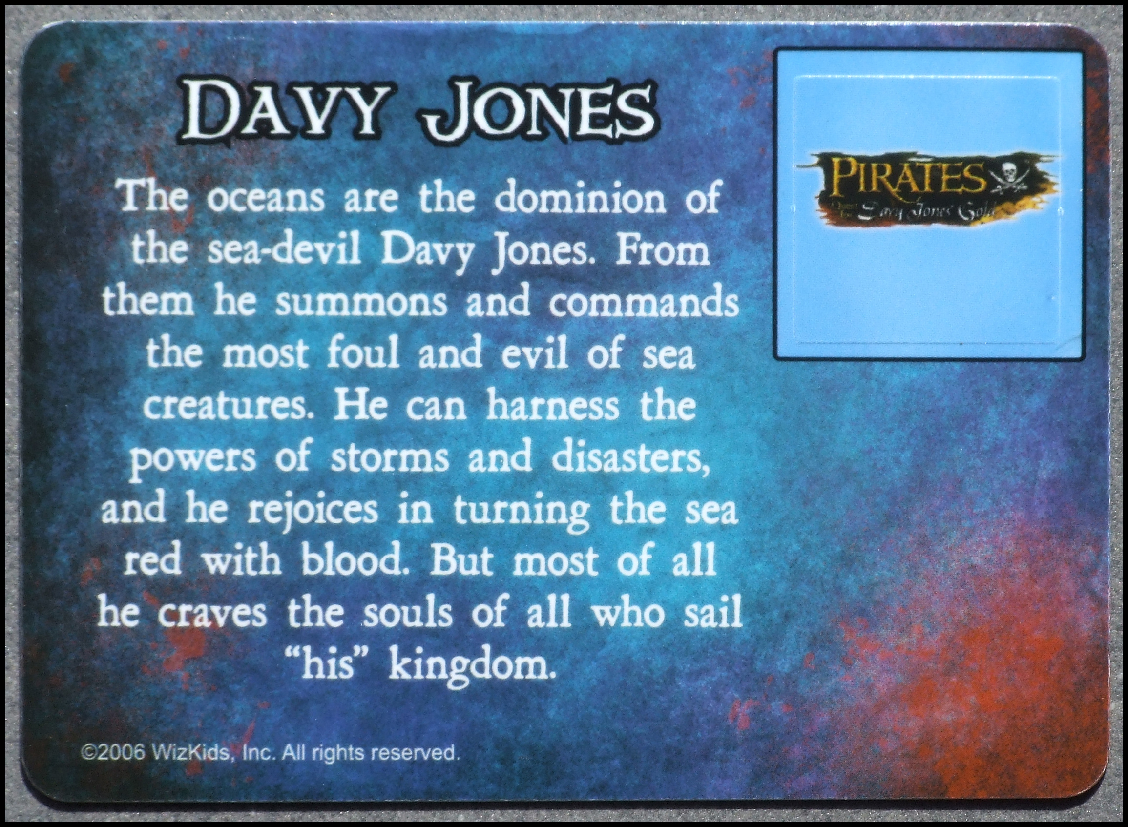 Pirates Quest For Davy Jones' Gold Board Game - Davy Jones Card Back