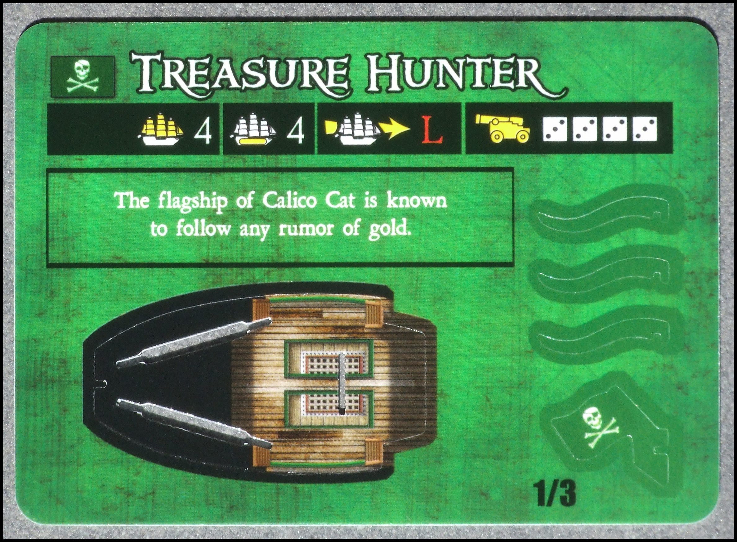 Pirates Quest For Davy Jones' Gold Board Game - Treasure Hunter Card 1 Of 3