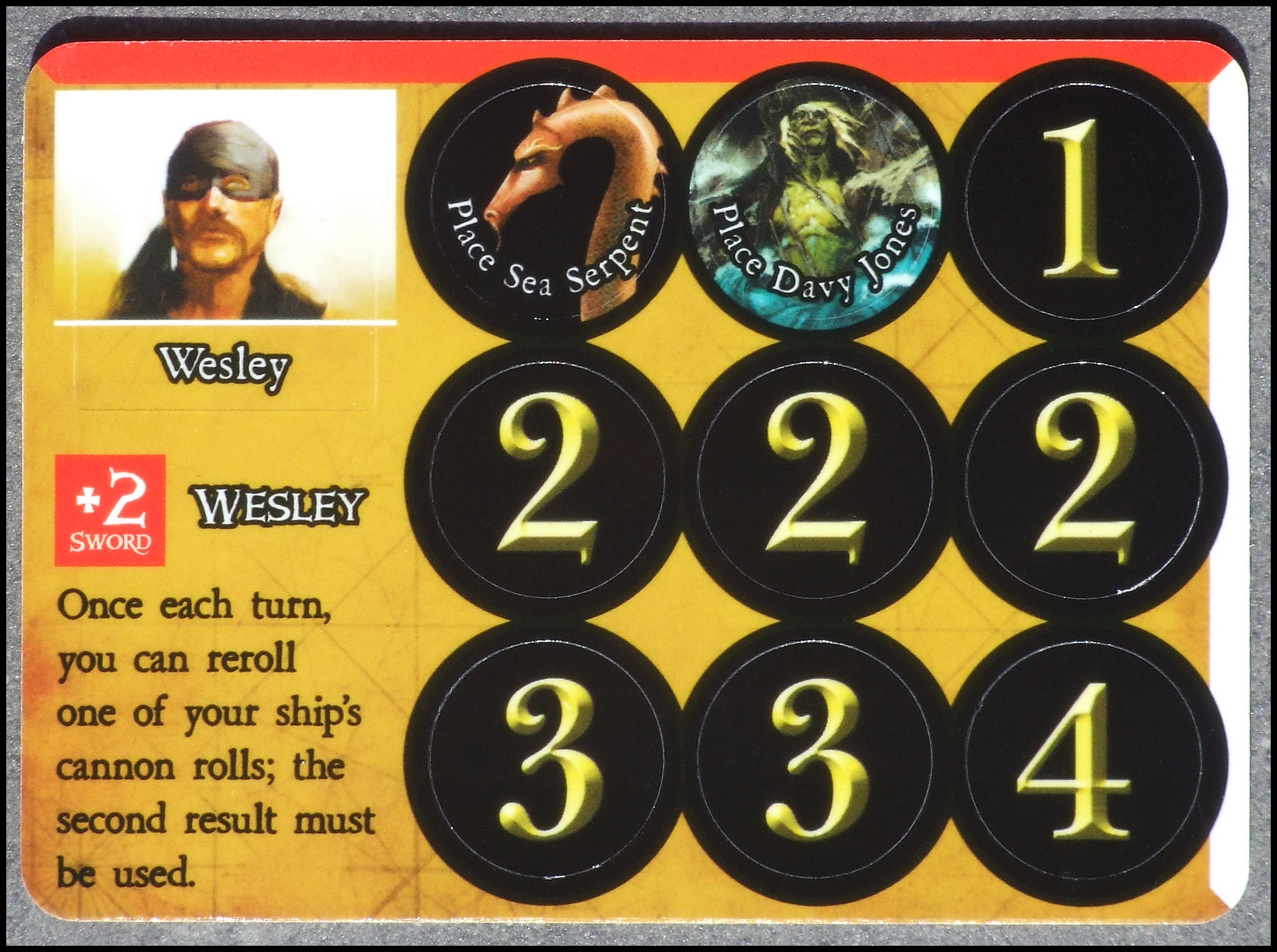 Pirates Quest For Davy Jones' Gold Board Game - Wesley Card