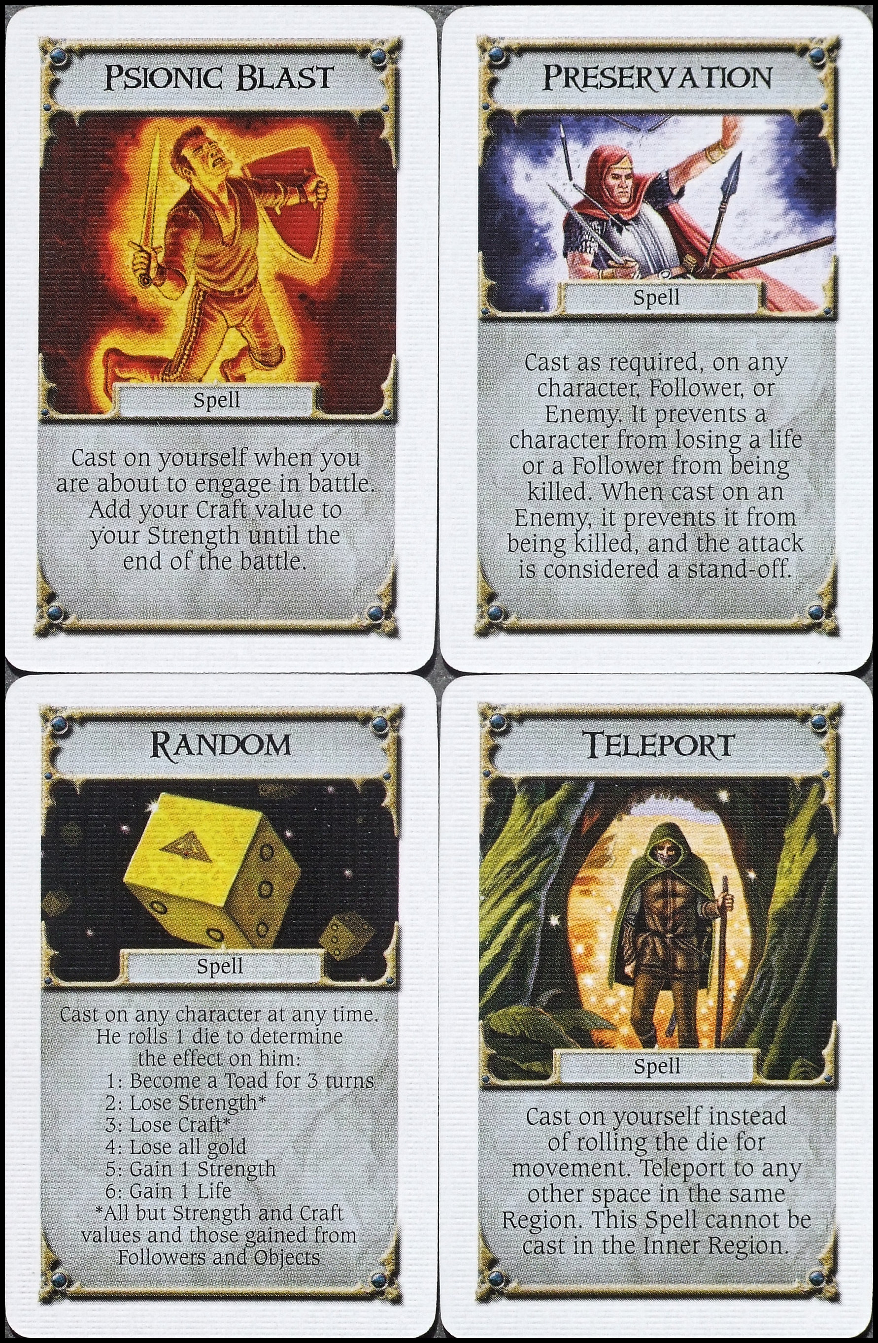 Talisman 4 Upgrade - Sample Spell Cards